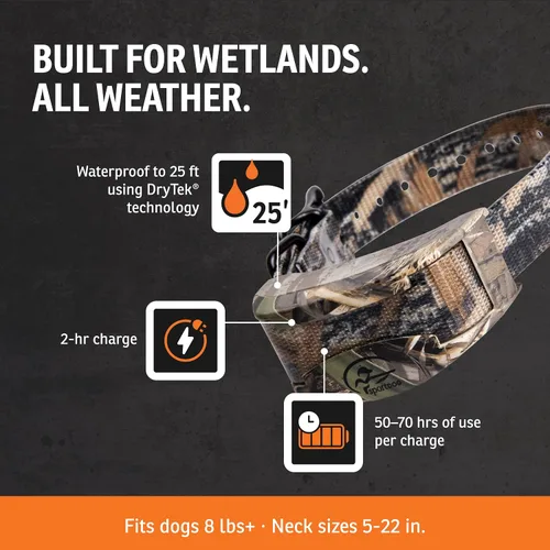 Miniatura 5 de SportDOG Brand WetlandHunter 425X - Collar estático de camuflaje para perro con control remoto y collar de perro Add-A-Dog – Entrenador remoto