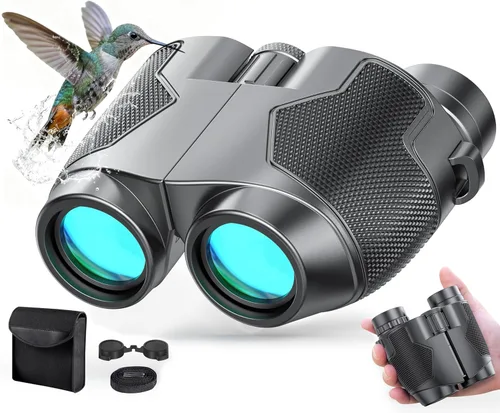 Miniatura 8 de Prismáticos de 12 x 50 para adultos y niños, binoculares de visión nocturna, binoculares compactos e impermeables, binoculares de campo amplio