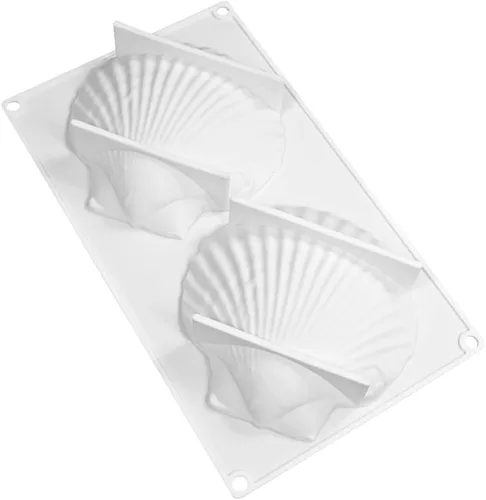 Miniatura 4 de mostsom Molde de silicona para hornear Big Sea Shell para hornear 3D Bakeware Molde de chocolate Molde de magdalenas Pan Pastel DIY Muffin