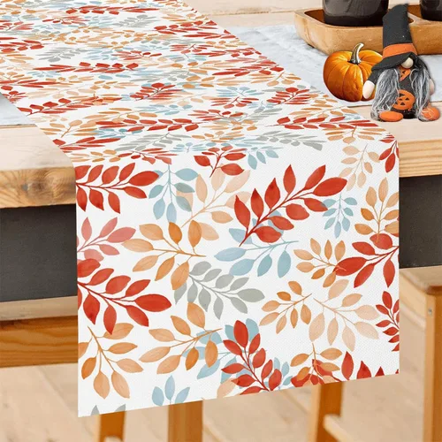 Miniatura 9 de GOOESING Gnomos de otoño, calabazas, hojas de arce, camino de mesa de otoño, temporada de Acción de Gracias, cocina, decoración de mesa de comedor