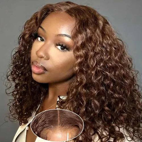 Miniatura 23 de Srakuw Wear and Go - Pelucas de cabello humano sin pegamento, precortadas con encaje frontal, pelucas para mujeres negras, sin pegamento, onda