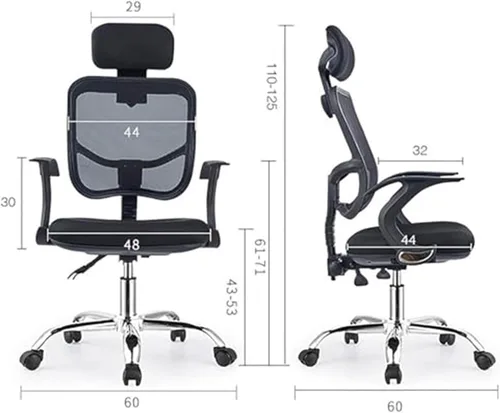 Miniatura 2 de High Back Office Desk Chair Executive Swivel Computer Chair Adjustable Height Ergonomic Gaming Chair with Lumbar Support and Breathable Mesh for