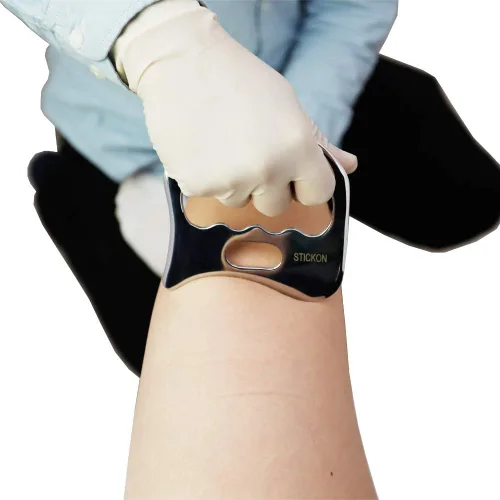 Miniatura 5 de STICKON Herramienta de masaje de raspado Gua Sha de acero inoxidable, herramientas IASTM, gran herramienta de movilización de tejidos blandos