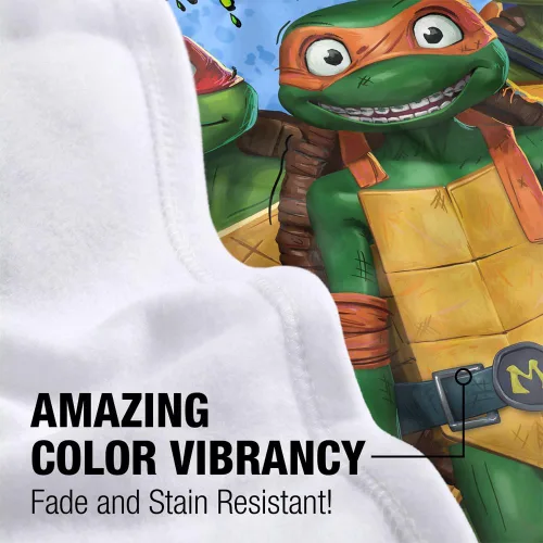 Miniatura 2 de LOGOVISION Teenage Mutant Ninja Turtles: Mutant Mayhem Blanket, 36"x58" Turtle Teens Fleece Blanket