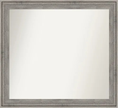Miniatura 191 de Amanti Art Espejo de pared personalizado no biselado (24.5 x 24.5 pulgadas), marco gris marrón alta, varios tamaños personalizados, espejo de baño
