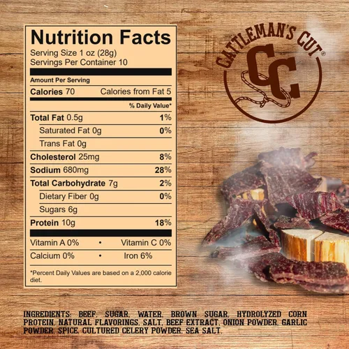 Miniatura 2 de Cattleman's Cut Carne Seca de Res Original, 10 Onzas