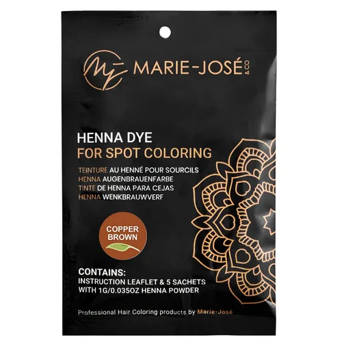 Miniatura 11 de Marie-José - Tinte de henna profesional para teñir manchas, cubre el cabello gris, retoque de raíz, bueno para 50 aplicaciones (juego de 5 colores)