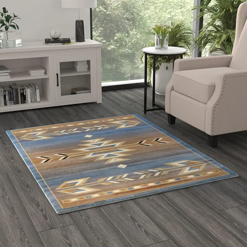 Miniatura 21 de Masada Masada Rugs Southwest - Alfombra nativa americana de 2 x 3 pies, color azul
