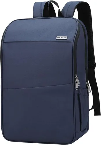Miniatura 19 de MAXTOP Mochila para computadora portátil de viaje, mochilas de negocios con puerto de carga USB, resistente al agua, mochila para escuela y Negro