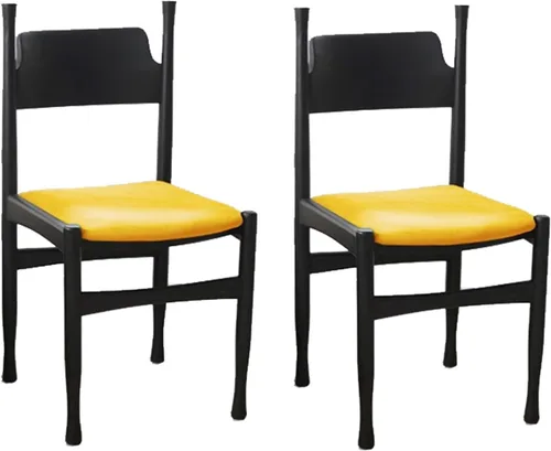 Miniatura 21 de Sillas de comedor, modernas sillas de comedor de madera, silla de cocina tapizada, taburete sin brazos de granja, silla ocasional para cocina, sala