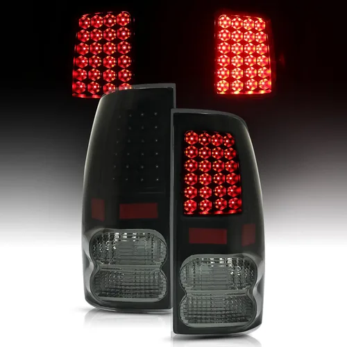 Miniatura 8 de KUAFU Par de luces traseras compatibles con Toyota Tundra Pickup 2007-2013, conjunto de lámpara trasera de freno trasero de plástico para el lado
