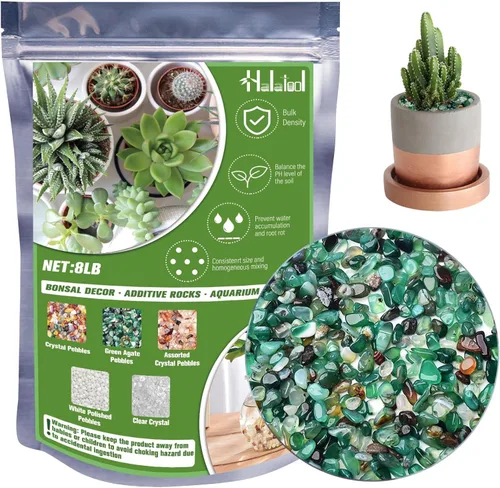 Miniatura 11 de Halatool Guijarros Verdes de 6 Libras 0.35"- 0.6" Grava de Acuario para Pecera Guijarros Naturales de Paisajismo para Decoración del Hogar Piedras