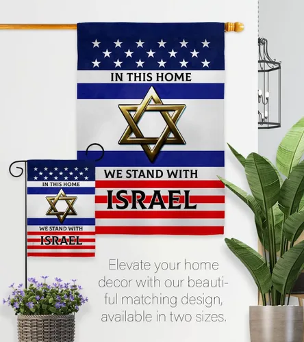 Miniatura 8 de Stand with Israel Bandera de Israel - Banderas americanas para exteriores, paquete de pancartas de 3 x 5 pulgadas, póster para puerta de habitación