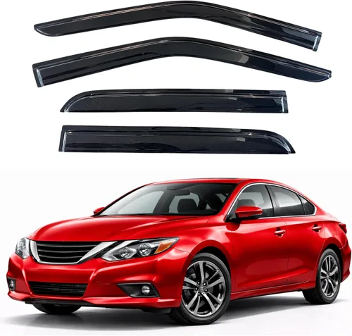 Miniatura 320 de KPY Visor de ventana compatible con Hyundai Tucson 2021-2025, 4 piezas de deflector de ventilación para ventana lateral, estilo Mugen, protector