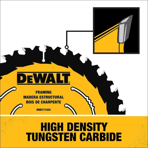 Miniatura 2 de DEWALT - Hoja de sierra circular, 7 1/4 pulgadas, 40 dientes, para cortar madera (DWA171440)