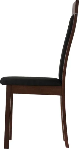 Miniatura 8 de Cortesi Home Silla de comedor Tia en tela de carbón, acabado nogal (juego de 2)