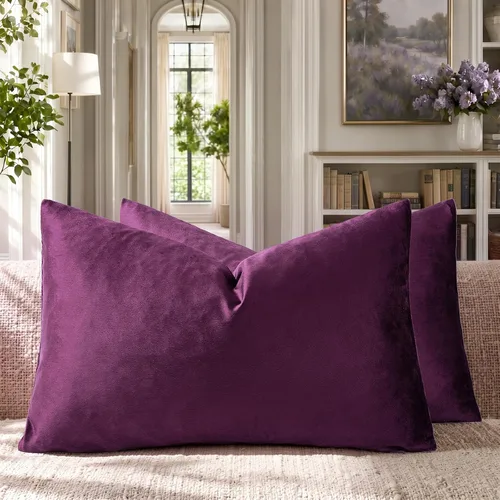 Miniatura 64 de Fundas de almohada GIGIZAZA decorativas de 20 x 20 pulgadas, juego de 2 fundas de almohada color taupe cuadradas para sofá, fundas de almohada Gris
