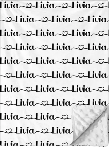 Miniatura 15 de Dyoart Manta personalizada con nombre de bebé, súper suave y cómoda para recién nacidos, mantas personalizadas con nombre, regalos personalizados 14