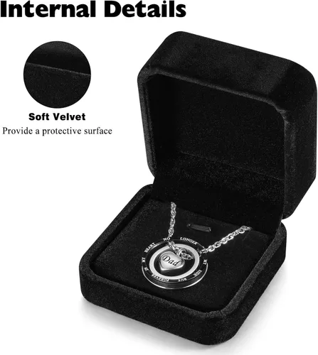 Miniatura 31 de XIUDA Collar de urna de cremación para cenizas, recuerdo tallado con recuerdo eterno de acero inoxidable, joyería conmemorativa para cenizas