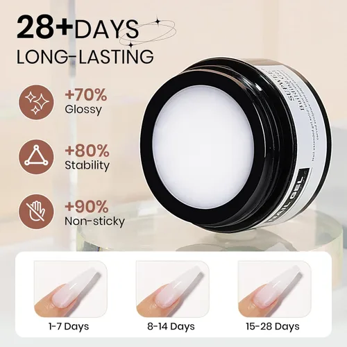 Miniatura 5 de Gel de Escultura 3D Blanco para Uñas, Arte de Uñas en Gel 3D Antiadherente para Extensión de Uñas Geles de Moldeado de Escultura con Arte de Uñas