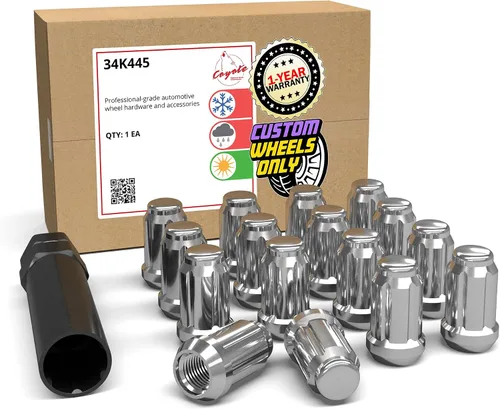 Miniatura 30 de Wheel Accessories Parts 20 piezas de 0.472 in 1.50 12 x 1.50 rosca para automóvil de 1.38 pulgadas de largo, tuerca negra para muchos automóviles
