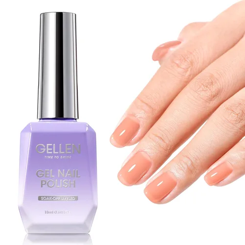 Miniatura 13 de GELLEN Gel constructor de uñas de grado de salón, 5 en 1, sin hema, gel constructor transparente para fortalecedor de ápice de uñas, 0.7 onzas Gel