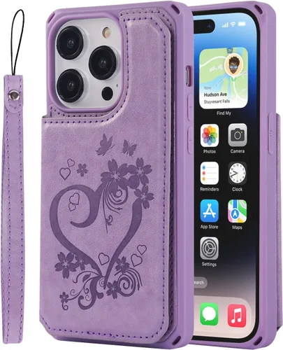 Miniatura 7 de Cavor Funda tipo cartera para iPhone 14 Pro Max con tarjetero, funda para teléfono iPhone 14 Pro Max para mujeres y hombres, funda 14ProMax