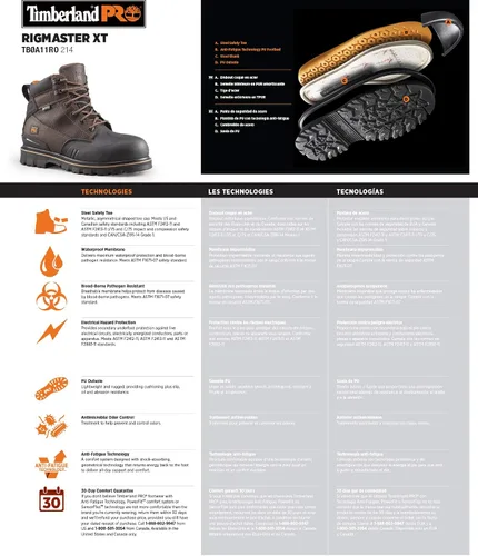 Miniatura 7 de Timberland PRO Rigmaster XT - Botas de trabajo impermeables con punta de acero para hombre de 6 pulgadas