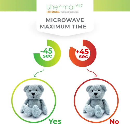 Miniatura 5 de Thermal-Aid (Buckley The Blue Bear) - Almohadilla térmica lavable y bolsa de hielo - Paquete de felpa caliente/frío con relleno de maíz natural