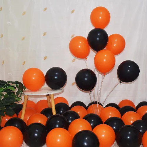 Miniatura 17 de 200 globos negros y dorados de 5 pulgadas, cromados, metálicos, dorados, negros, de látex, gruesos, pequeños para bodas, cumpleaños, graduaciones