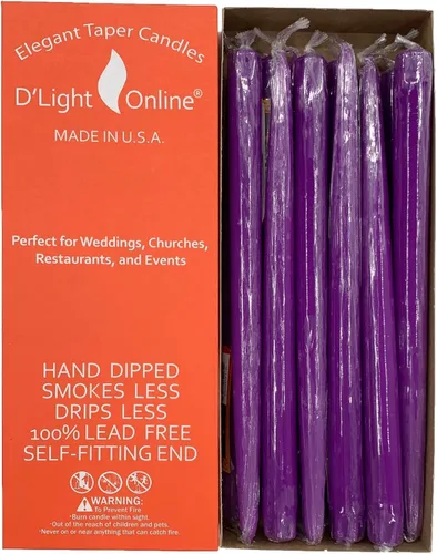 Miniatura 63 de D'light Online Elegantes Velas Cónicas de Otoño Estacional de 10 Pulgadas de Calidad Premium - Sin Perfume, Velas Cónicas Sumergidas a Mano, Sin