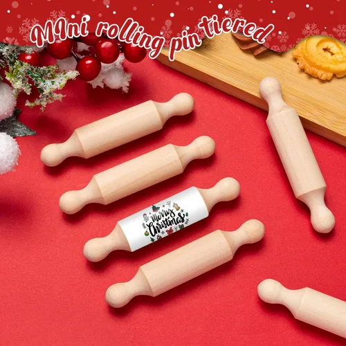 Miniatura 3 de 45 rodillos de madera para cocina larga para hornear masa pequeña para niños, pasta de fondant, pizza, manualidades y juego imaginativo