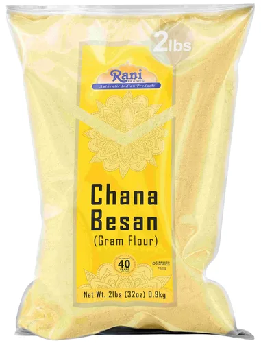 Miniatura 10 de Rani Chana Besan (harina de garbanzos, gramo) 400 onzas (25 libras) caja a granel de 25.0 lbs ~ Todo natural Vegano Apto para gluten Sin OMG