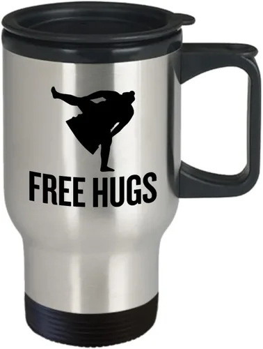 Miniatura 2 de Sumo Gift Sumo Wrestling Mug Sumo Wrestler Gift Funny Sumo Present Travel Mug Free Hugs