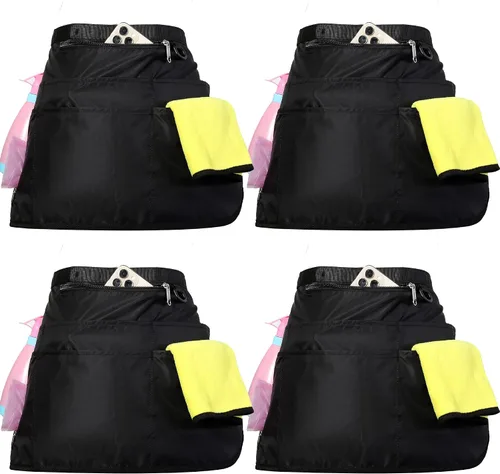 Miniatura 8 de Bafelia Delantal de limpieza para mujer con 7 bolsillos, delantal profesional impermeable para trabajo de limpieza