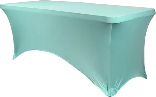 Miniatura 20 de YOUR CHAIR COVERS Mantel rectangular de elastano ajustable de 5 pies, color blanco, para decoración de bodas, eventos, patio, cubierta elástica