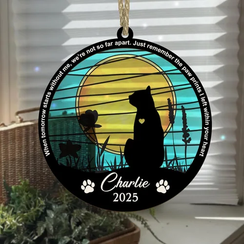 Miniatura 7 de Atrapasoles conmemorativo para gatos, regalo de condolencia de mascotas, regalo de condolencia de gatos, recuerdos de recuerdo de mascotas, regalos