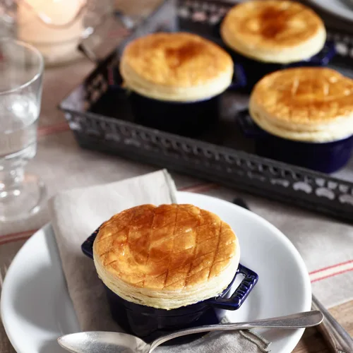 Miniatura 6 de STAUB Horno holandés Ceramics Mini Round Cocotte de 3 piezas, azul oscuro