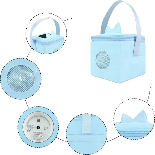Miniatura 2 de Annmore Estuche de transporte para Toniesbox y figuras, con funda para orejas Tonies, uso para transporte y almacenamiento de personajes Tonies, azul