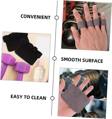 Miniatura 9 de Cabilock 2 Pairs Non-Slip Wear-Resistant Weight Lifting Gloves with Palm Protection for Men and Women Pull Up Grips for Fitness Gym Biking Hiking