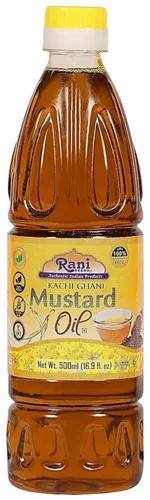 Miniatura 23 de Aceite de Mostaza Rani (Kachi Ghani) 169 Onzas (5 Litros) SIN GMO Sin Gluten Vegano 100% Natural Kosher