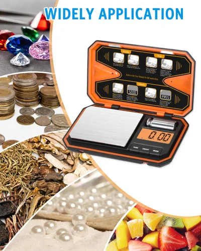 Miniatura 6 de AMIR Báscula digital de bolsillo, báscula de alta precisión de 17.64 oz x 0.00 oz con pantalla LCD, báscula digital de alimentos con función