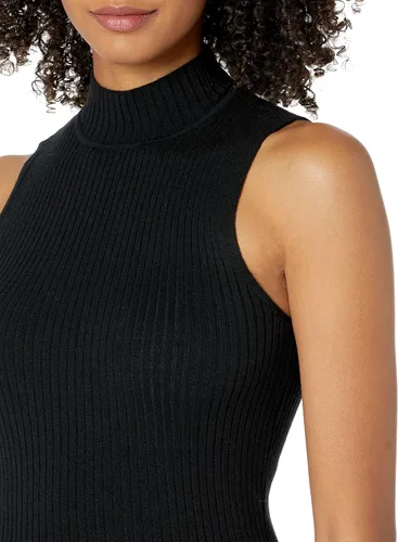 Miniatura 4 de The Drop Suéter Karolina sin mangas de cuello alto acanalado para mujer