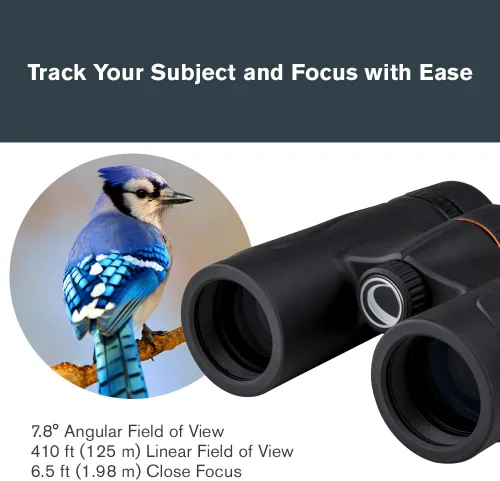 Miniatura 7 de Celestron 71401 TrailSeeker ED 8 x 32 prisma de techo binocular, lente multicapa de banda ancha completa, vidrio prisma BaK-4, negro