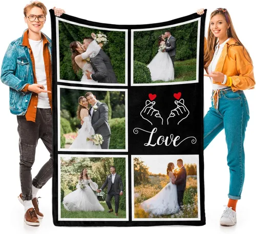Miniatura 23 de inkArts Mantas personalizadas con fotos para la familia, manta de fotos personalizada, mantas personalizadas con fotos como regalos para Navidad, 8