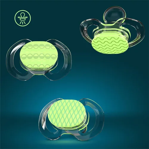 Miniatura 2 de Smilo Chupete para bebé con diseño ortodóntico para un desarrollo dental saludable, etapa 3 para bebés de 9 meses en adelante, paquete de 3 chupetes