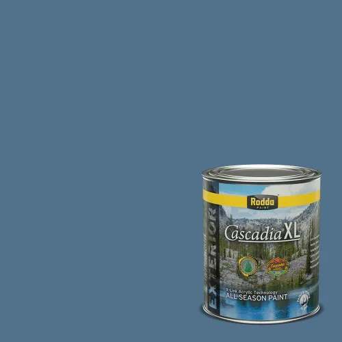 Miniatura 94 de Rodda Paint CASCADIA XL Pintura e imprimación satinada exterior en uno, cuarto de galón, Aquafir