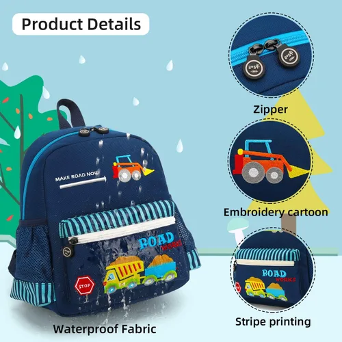 Miniatura 6 de Mochila para niños pequeños en 3D de Zoo para niños y niñas, Nice Day, talla única