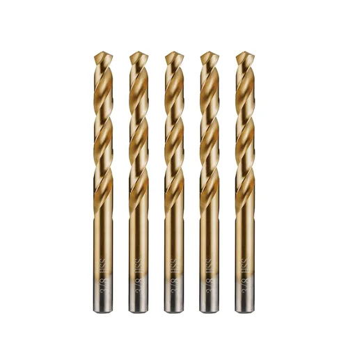 Miniatura 11 de amoolo Brocas de titanio de 1/4 pulgadas (10 unidades), brocas de metal HSS 4341 prémium para madera, metal, acero, plástico, aleación de aluminio
