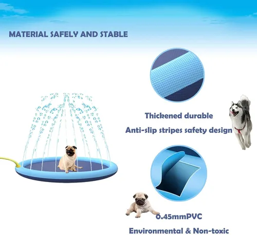 Miniatura 3 de Alfombrilla de salpicaduras para perros y niños, antideslizante para mascotas, gruesa y duradera, tapete de juego para salpicaduras al aire libre